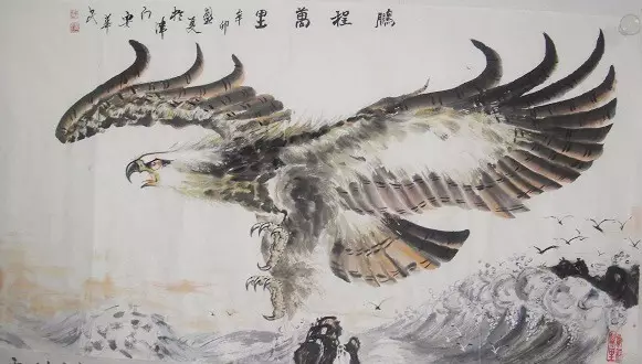 家居字畫(huà)裝飾風(fēng)水10個(gè)講究-老鷹的掛法