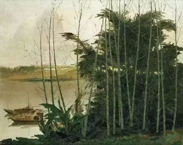 吳冠中作品 《漓江竹林》