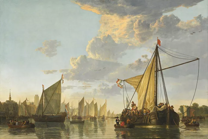 阿爾伯特·克伊普Aelbert Cuyp 油畫作品欣賞《多德雷赫特的馬斯河》