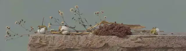 劉向東景物寫生作品《晚秋3》