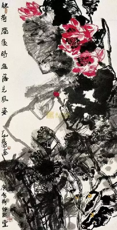 國畫大師謝天賜 荷花作品欣賞
