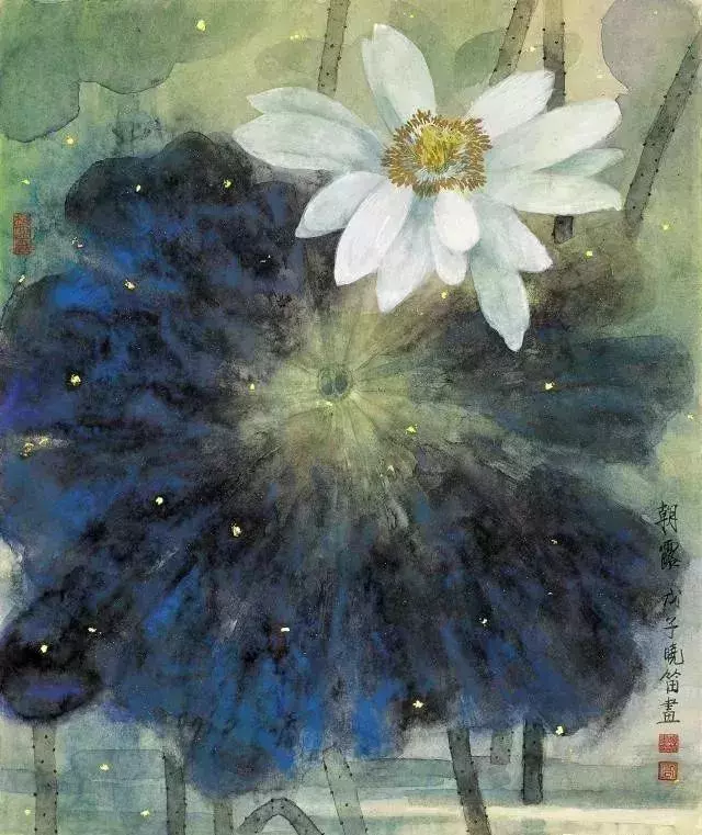 國畫大師高曉笛 荷花作品欣賞