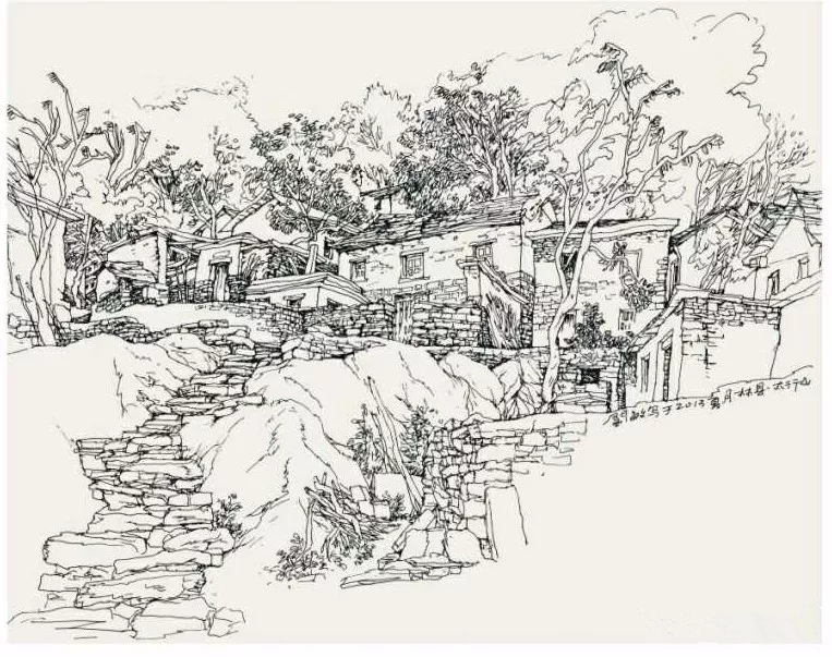 閻敏速寫(xiě)山水畫(huà)作品欣賞
