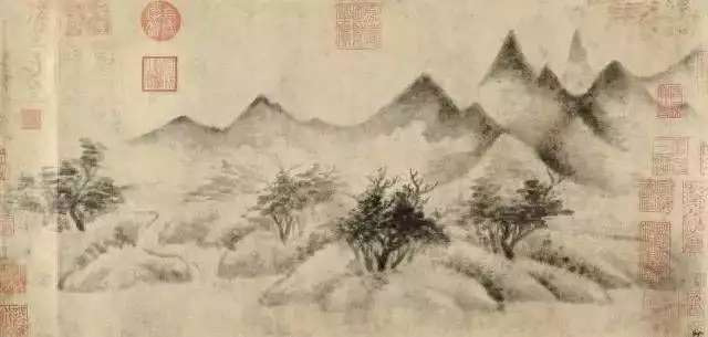 南宋·米友仁 云山圖 紙本墨色 27.6×57cm 美國(guó)克利夫蘭藝術(shù)博物館藏 南宋·米友仁 云山圖 紙本墨色 27.6×57cm 美國(guó)克利夫蘭藝術(shù)博物館藏