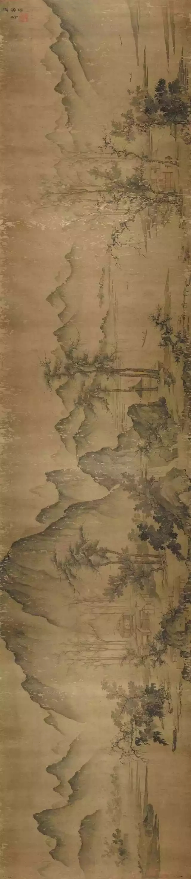 宋·文同 晚靄橫卷圖 紙本墨色 30.2×216cm 美國(guó)大都會(huì)博物館藏 宋·文同 晚靄橫卷圖 紙本墨色 30.2×216cm 美國(guó)大都會(huì)博物館藏